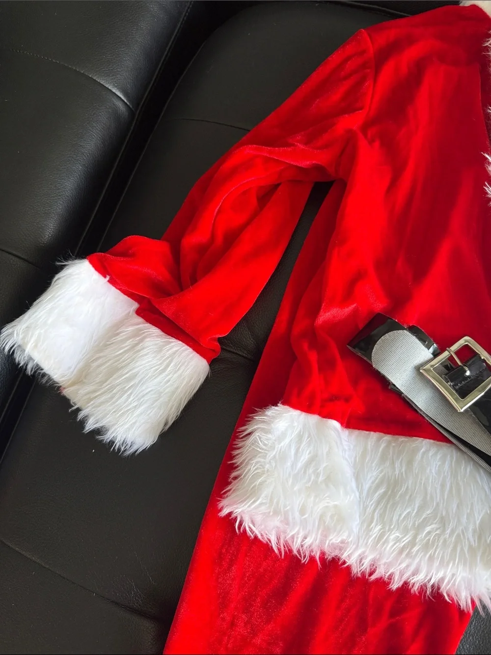 Classic Red Santa Costume Set for Kids with White Trim never wore